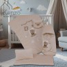 کالای خواب|سرویس خواب نوزاد 5تکه گلدوزی  MOTHERCARE مدل: خرس پاپیونی کرم