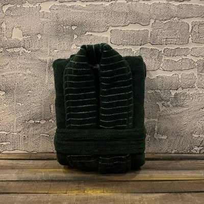 حوله تن پوش|حوله تنپوش ژاکارد پنبه مدل زبرا سایز 135 ( ایکس لارج) رنگ سبز تیره