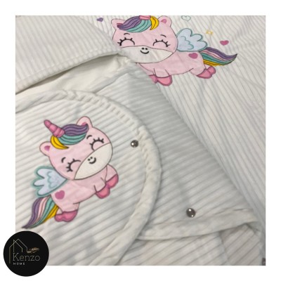 کالای خواب|سرویس خواب نوزاد با قنداق گلدوزی مادرکر MOTHERCARE مدل: UNICORN WHITE