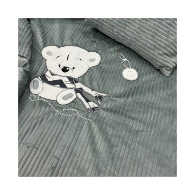 کالای خواب|سرویس خواب نوزاد با قنداق گلدوزی مادرکر MOTHERCARE مدل: SCARF BEAR GRI