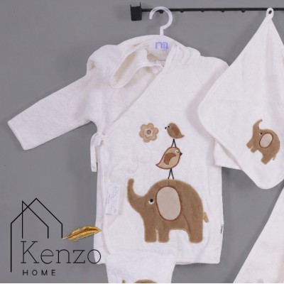 حوله نوزادی و کودک|سرویس حوله نوزادی ۵ تیکه مادرکر MOTHERCARE مدل: فیل و گنجشک