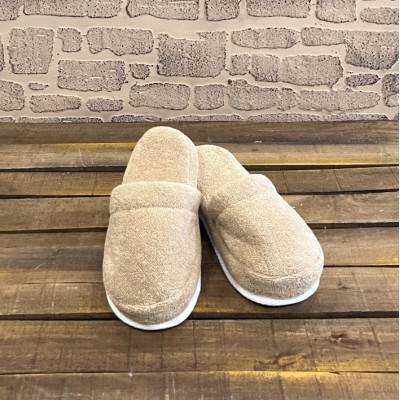 دمپایی حوله ای|دمپایی حوله ای حمام مدل کلاسیک رنگ نسکاف ای