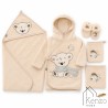 حوله نوزادی و کودک|سرویس حوله نوزادی ۵ تیکه مادرکر MOTHERCARE مدل: خرس شالگردنی