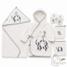 حوله نوزادی و کودک|سرویس حوله نوزادی ۵ تیکه مادرکر MOTHERCARE مدل: فیل راه راه