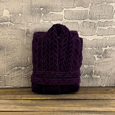 حوله تن پوش|حوله تنپوش ژاکارد پنبه مدل yaprak سایز 125 (لارج) رنگ بادمجانی